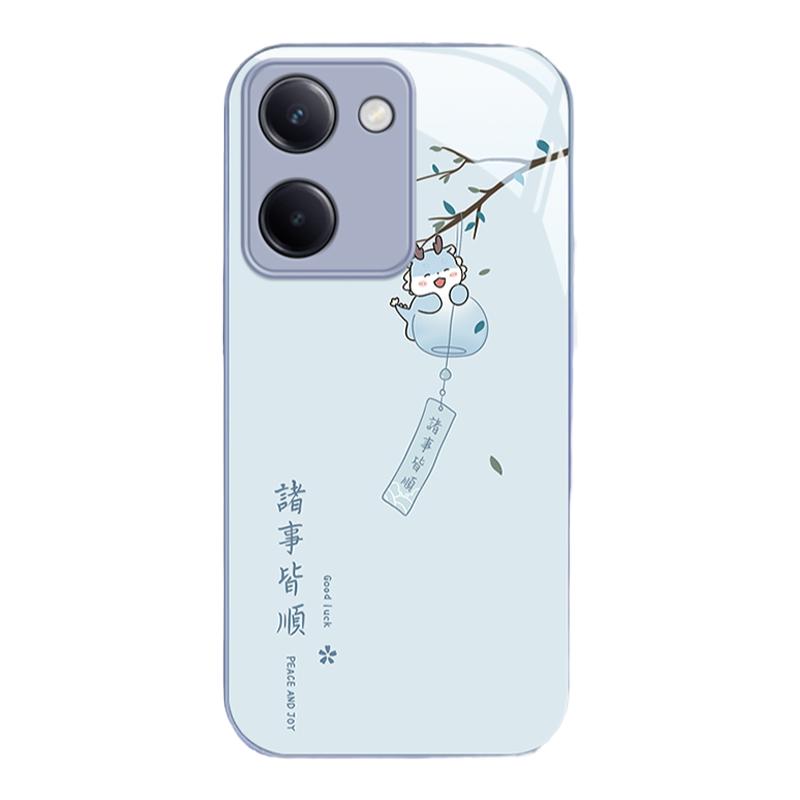 适用vivoy100t手机壳y300新款y78诸事皆顺y32防摔y77e可爱女y76s网红y53s全包y52s玻璃y35高级感y33s镜头y200