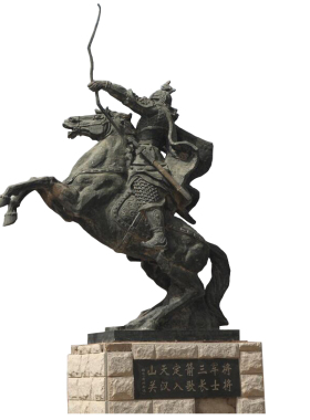 古代大将军公园玻璃钢人物雕塑