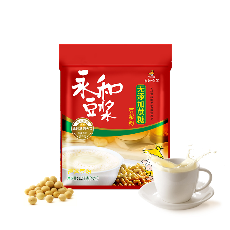 永和豆?jié){無添加蔗糖豆?jié){粉黃豆豆粉營養(yǎng)早餐沖飲速溶官方旗艦店