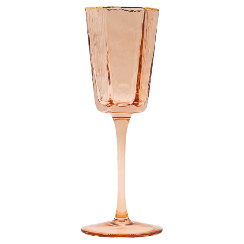轻奢组合套装锤纹金边高档酒杯