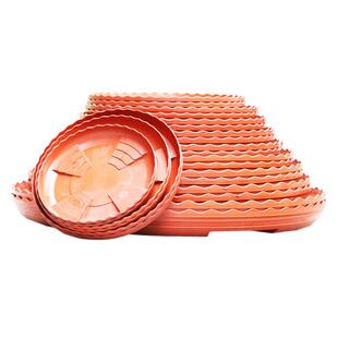 梯形花边透气托盘树脂加厚圆形塑料花盆垫脚沥水接水家用垫子清仓