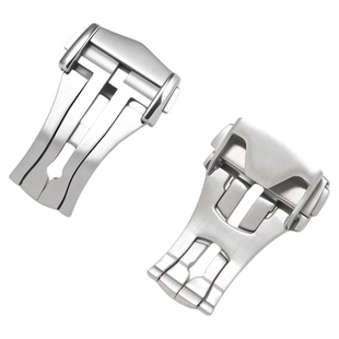 适配欧米茄手表扣精钢折叠扣海马蝶飞表扣不锈钢表带扣子配件新款