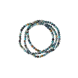 工厂福利天然原矿绿松石单圈手链 有铁线纹矿坑 女款松石饰品