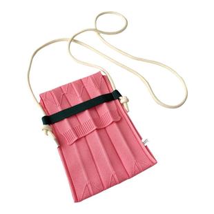 斜挎单肩迷你手机小方包便携超薄零钱包韩国小众设计褶皱学生旅游