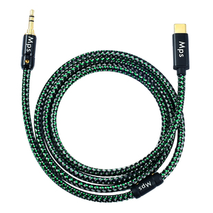 Mps发烧6N单晶铜Typec转3.5mm车载手机HiFi音响音箱Aux连接音频线