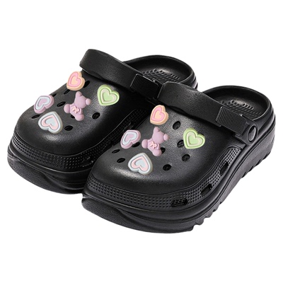 七色纺买一送一洞洞鞋女夏季防臭