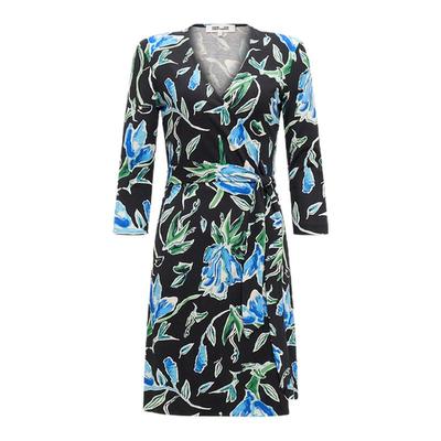 DVF郁金香针织桑蚕丝裹身连衣裙