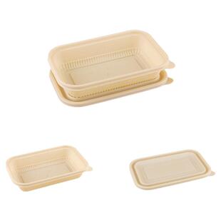 500毫升长方形外卖打包盒可降解一次性玉米淀粉餐盒加厚食品级