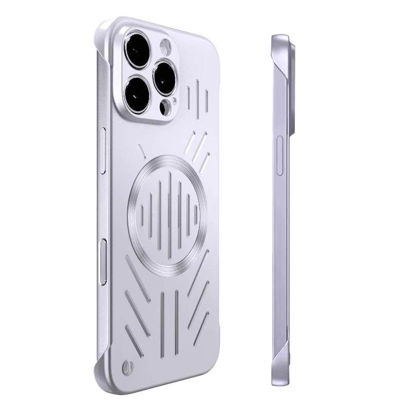 新款适用于苹果16ProMAX手机壳iPhone15PLUS无边框镂空散热镜头保护14防摔防滑13手感好游戏物理降温耐磨