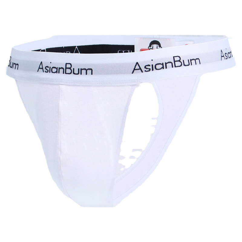 Asianbum男莫代尔性感漏臀修身低腰U凸提臀纯色简约三角单丁字裤