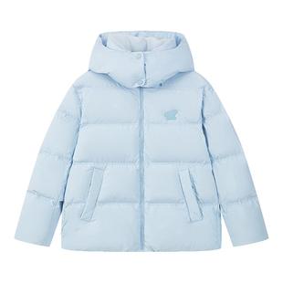 笛莎官旗青少年女孩2025冬季新款可脱卸连帽短款三防小狗羽绒服