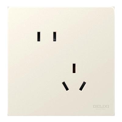 德力西哑光开关面板827银桂黄