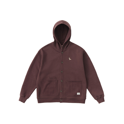 吃茶去chichaqu25重磅带帽开衫卫衣复古加厚帽衫秋冬休闲男女百搭