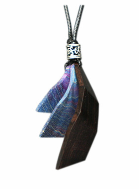 原创吊坠小众木头ins风情侣国潮