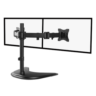 北弧双屏显示器支架免打孔置桌式底座旋转升降曲面鱼屏幕支架27寸