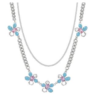 旭平【繁花梦语】微镶花朵双层项链女轻奢时尚锁骨链高级感气质
