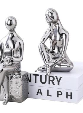 个性人物玄关书档摆件北欧简约