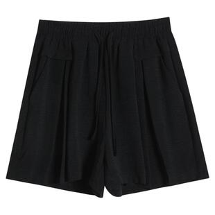 2026新款冰丝棉麻短裤女a字运动大码短裤韩版宽松阔腿裙裤阔腿裤