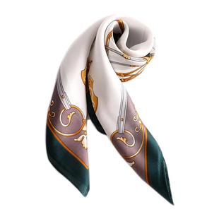 衣帽间摆件卧室欧式轻奢风涤纶印花丝巾围巾道具桌面样板房装饰品