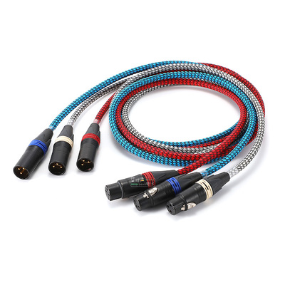 进口发烧卡农公母平衡单晶铜话筒音响调音台XLR卡侬音频线canare