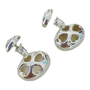 ins风银色豆豆耳环镂空小众设计高级感简约气质耳饰