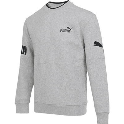 【自营】彪马男子-卫衣-浅混合灰无帽运动卫衣67666604