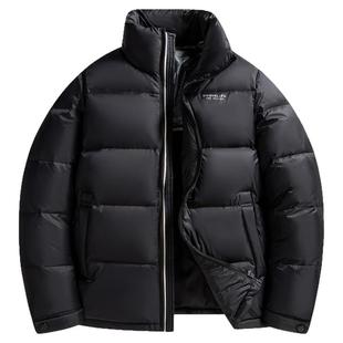 雪中飞男士短款立领鹅绒服羽绒衣外套银色内里潮 黑色 红色  蓝色