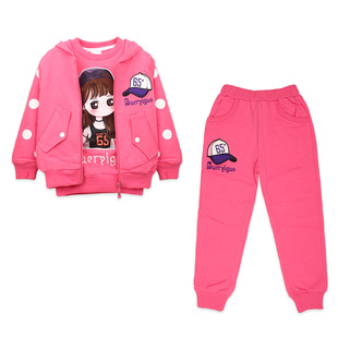 女童春装套装2026春秋季新款大童装小女孩儿童网红洋气运动三件套