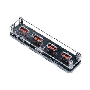 4口usb供电底座电源扩展器透明亚克力堆叠typec供电口usb插座