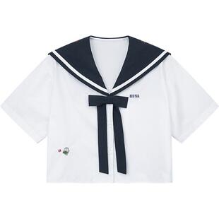 UOOYAA/乌丫2025秋季新款「爱与食物」鱼和酒海军领衬衫