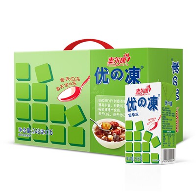 惠尔康优の冻仙草冻即食凉粉饮料248g*16盒福建仙草凉茶