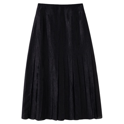 薄款Row风牛筋腰大摆裙裤