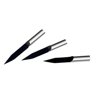 龙迪电脑雕刻刀具6mm平底尖刀木工浮雕刀硬质合金红木实木家具