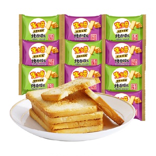 米多奇烤香馍片馍干麻辣+香葱牛排味馍丁烤馍馒头片饼干