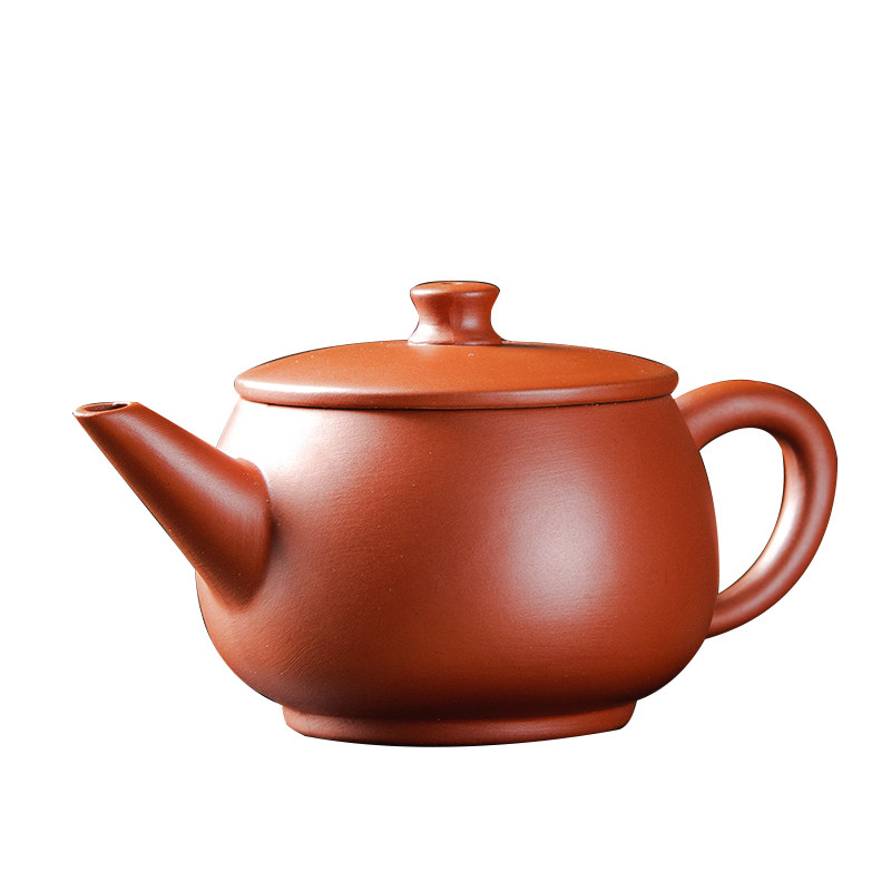 朱泥潮汕中式半手工紫砂壶泡茶壶家用办公室小号汉瓦壶功夫茶具