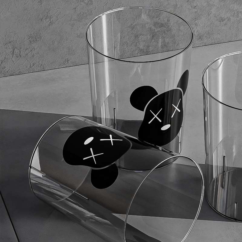 透明垃圾桶家用大容量高档ins风客厅厨房卫生间厕所2025新款纸篓