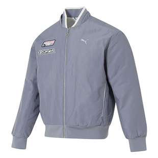 彪马新年款马年男女RACE AHEAD灰色棉服2026春季新款运动休闲外套