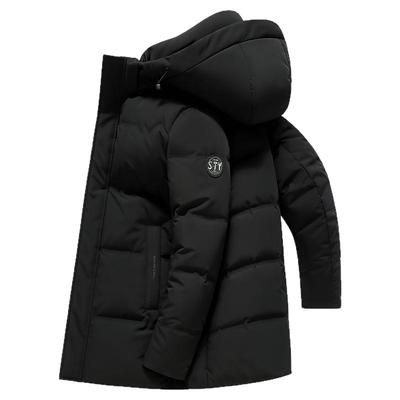 鸭鸭爸爸款羽绒服男中长款加厚男士冬季中老年男款老人外套SL