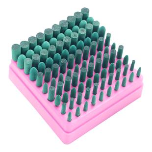 NHK橡胶牛皮打磨头圆柱芝麻子弹形小磨轮除锈抛光3mm柄径100个套