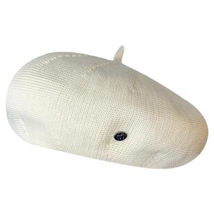 夏季薄款针织透气贝雷帽子女款2026新款日系简约网红显脸小南瓜帽