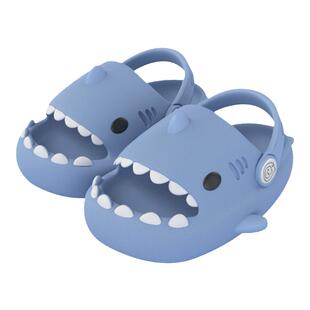 鲨鱼拖鞋儿童洞洞鞋夏季男孩外穿沙滩鞋软底防滑男童女童宝宝拖鞋