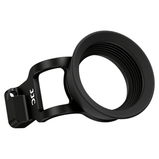 JJC 适用富士GFX100RF相机专用眼罩加长加宽取景器保护罩圆形眼杯取景框配件肩带孔兼容手腕带安装护目镜配件