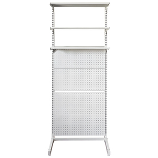 洞洞板书架组装免打孔五金书桌架子组合儿童金属落地简易家用书架