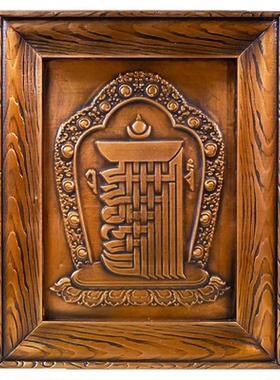 藏式十献自在古铜色装饰摆件