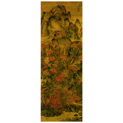 驿墨阁王蒙关山箫寺图微喷复刻