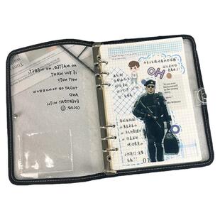 简约ins风学生相册活页本A5/A6闪粉透明软面pvc英文活页手账外壳