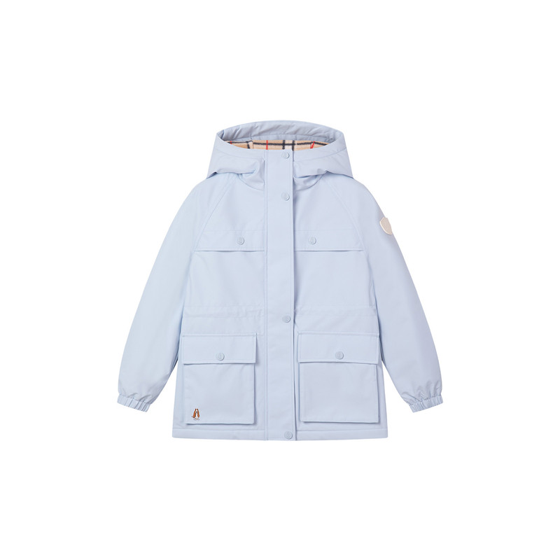 【山系户外服】暇步士童装女童加绒风衣26秋新品连帽儿童加厚外套