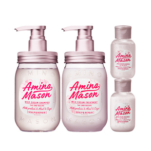 日本amino mason氨基酸洗发水女樱花控油蓬松AM氨基研洗护旅行装