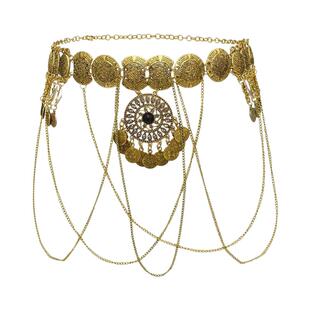 敦煌男菩萨流苏腰链西域风情异域新疆甘肃肚皮舞性感饰品臂环项链