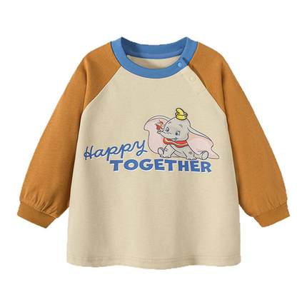 [小飞象IP]迷你巴拉巴拉男女宝宝T恤儿童长袖卫衣纯棉春新品